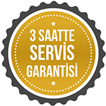 3 Saatte Servis Garantisi
